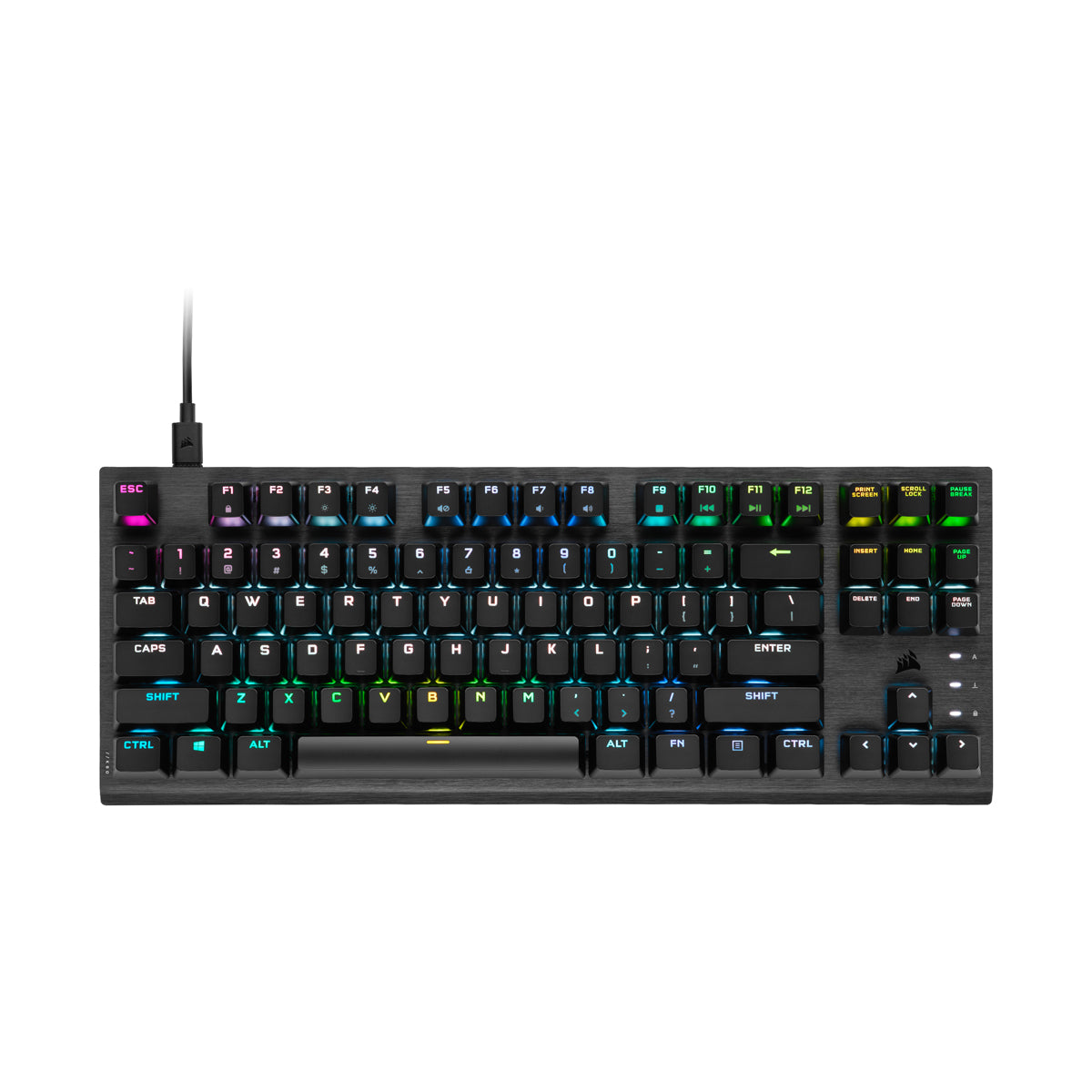 CORSAIR K60 PRO TKL RGB Optical-Mechanical Gaming Keyboard, Backlit RGB LED, CORSAIR OPX, Black