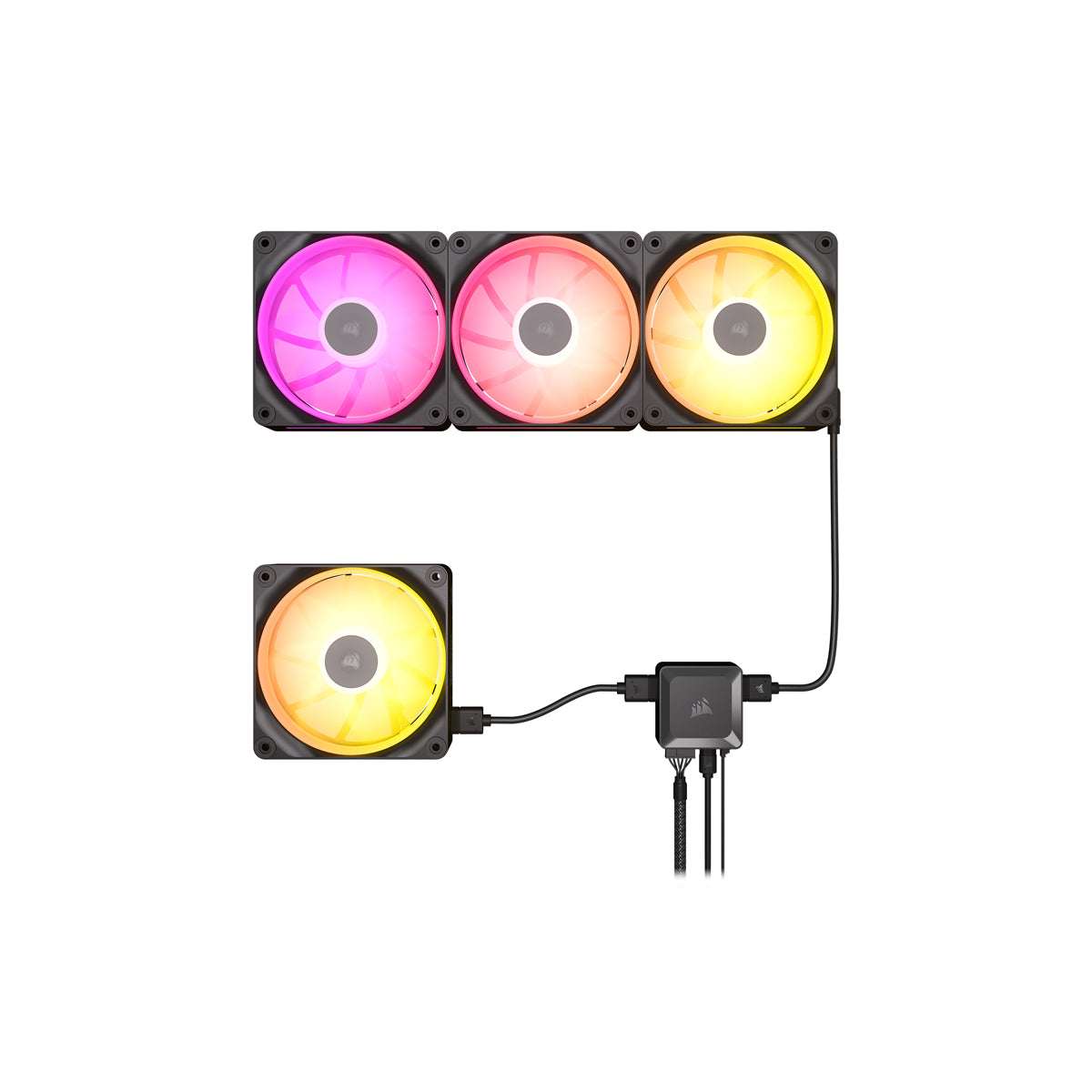 CORSAIR LX RGB Series, iCUE LINK LX120 RGB, 120mm RGB Fan, Triple Fan Kit