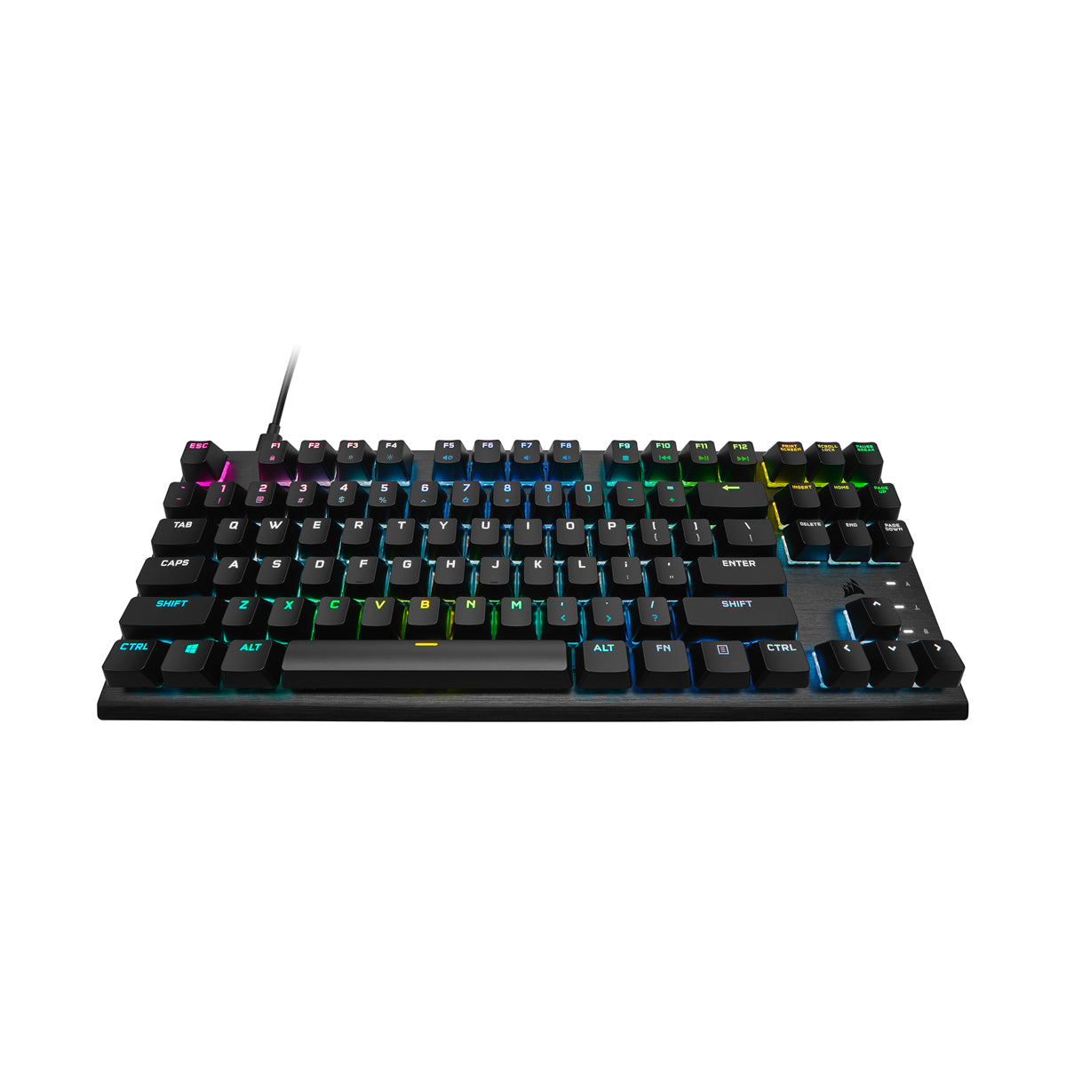 CORSAIR K60 PRO TKL RGB Optical-Mechanical Gaming Keyboard, Backlit RGB LED, CORSAIR OPX, Black