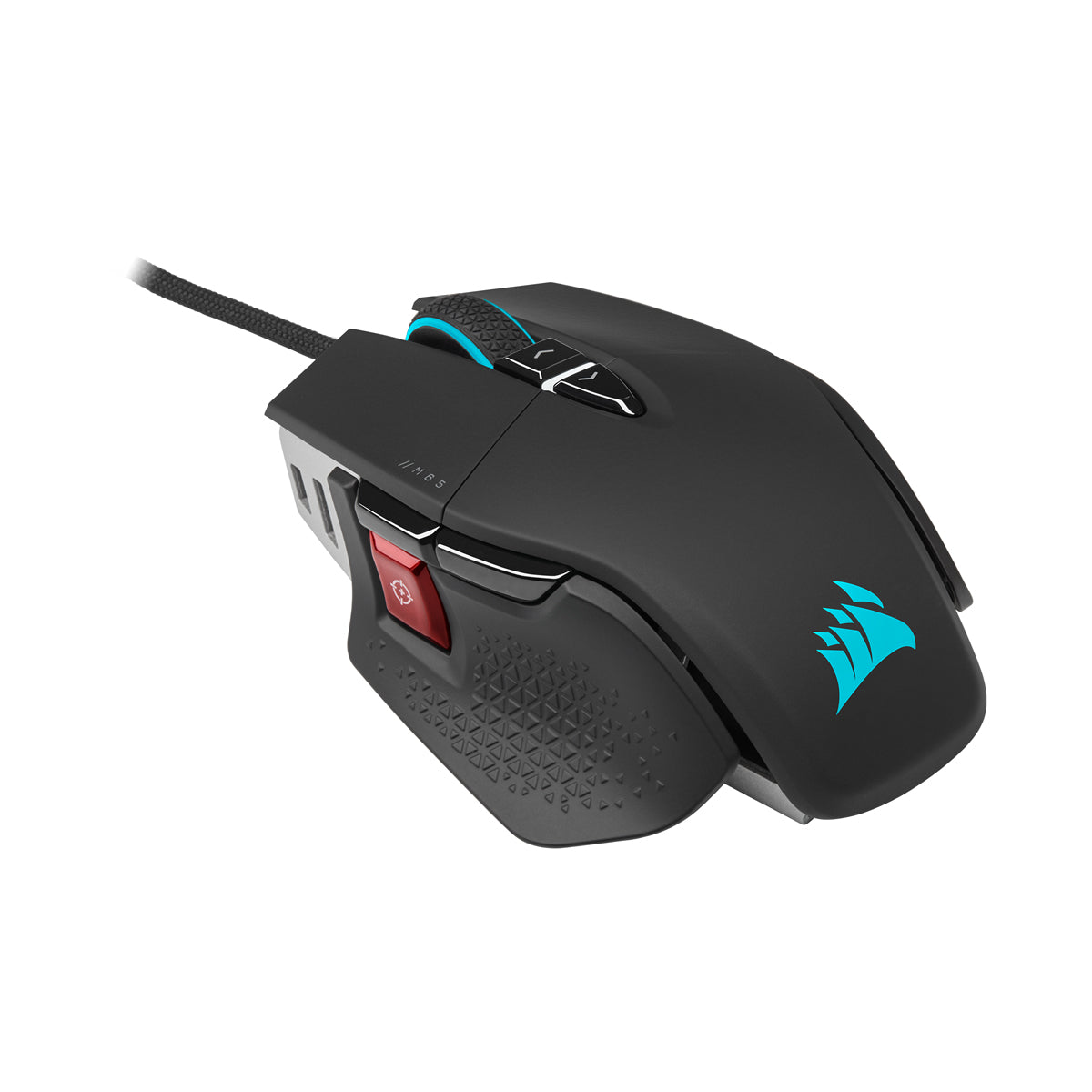 CORSAIR M65 RGB ULTRA Gaming Mouse, Backlit RGB LED, Optical, Silver ALU, Black
