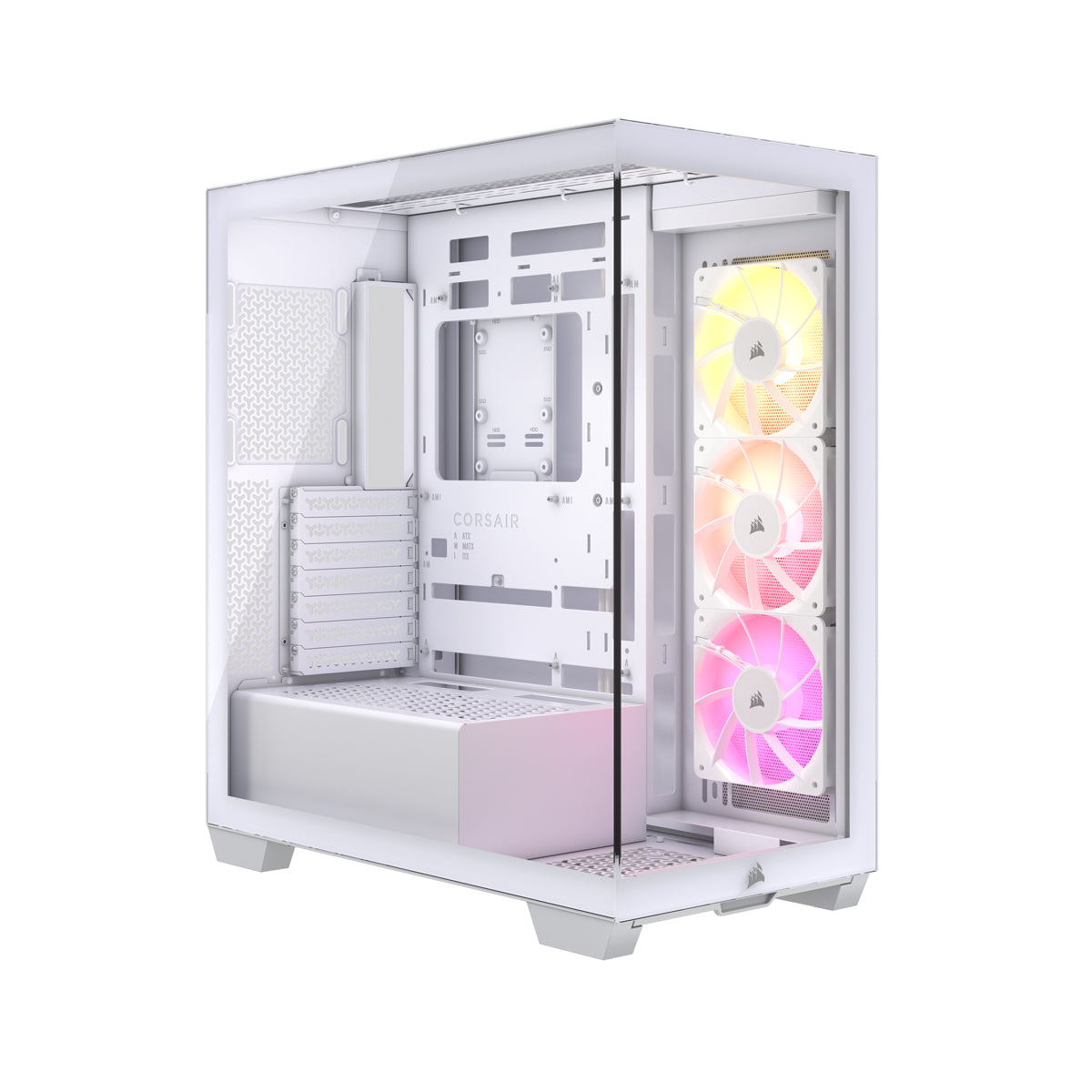 CORSAIR 3500X ARGB Tempered Glass Mid-Tower, White