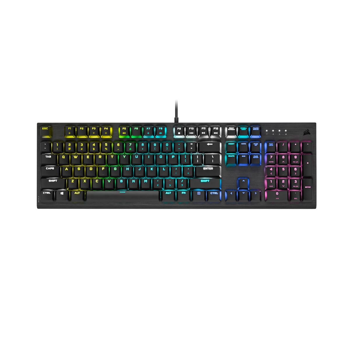 CORSAIR K60 RGB PRO Low Profile Mechanical Gaming Keyboard, Backlit RGB LED, CHERRY MX Low Profile SPEED, Black