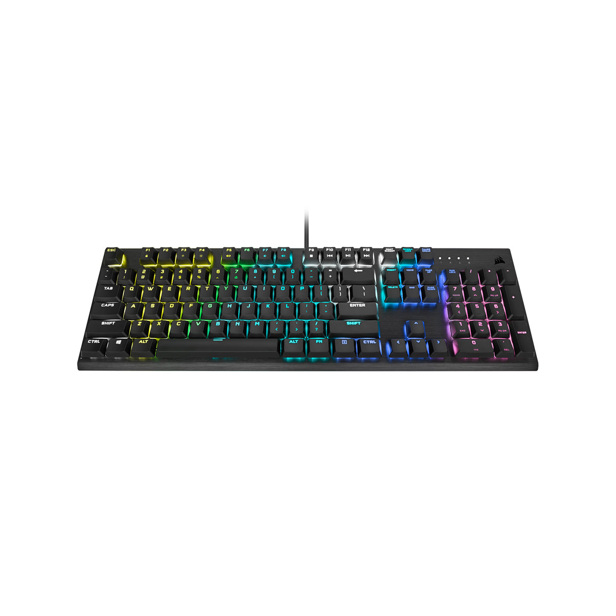 CORSAIR K60 RGB PRO Low Profile Mechanical Gaming Keyboard, Backlit RGB LED, CHERRY MX Low Profile SPEED, Black