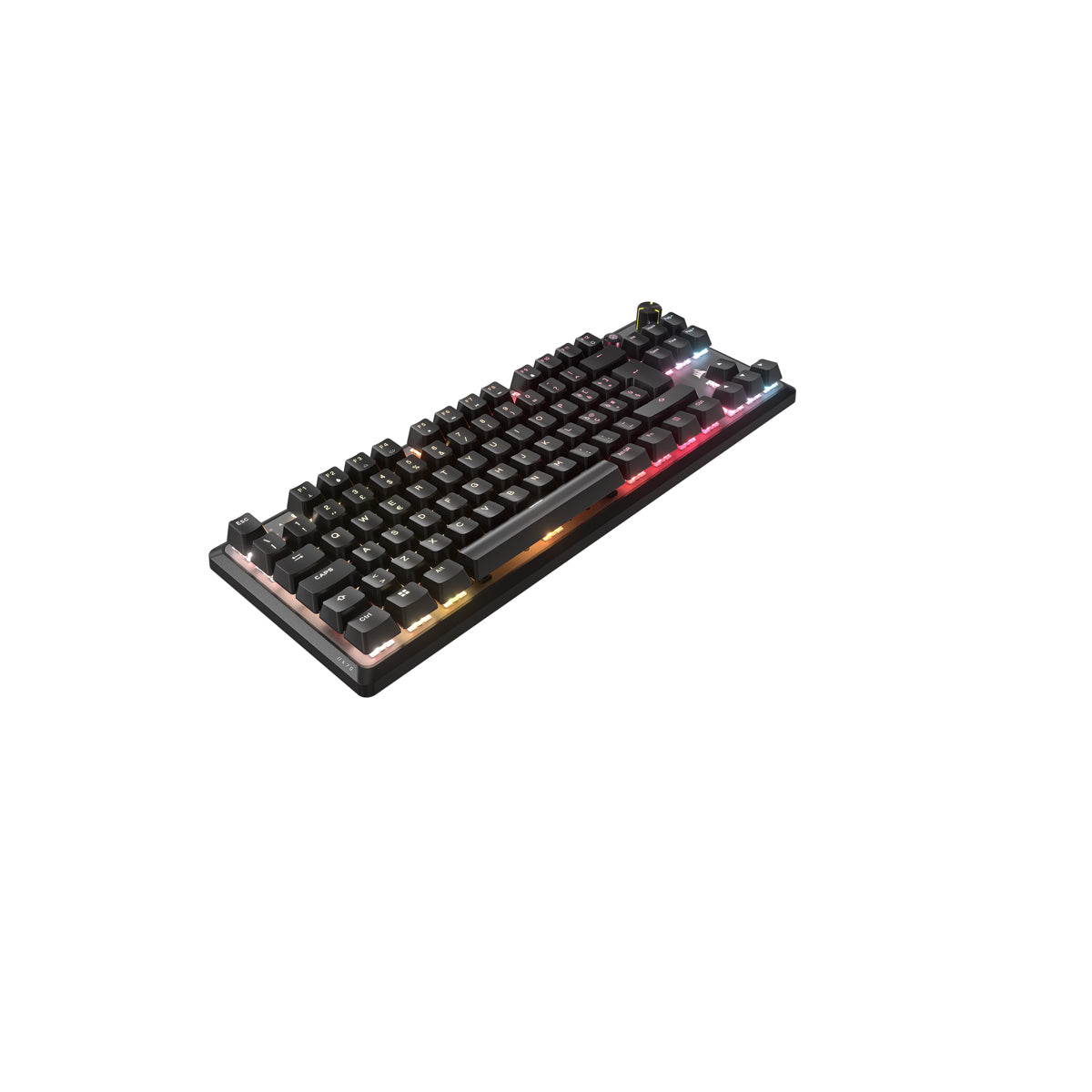 CORSAIR K70 CORE TKL Tenkeyless Mechanical Gaming Keyboard, Backlit RGB LED, CORSAIR MLX RED, Black, Black ABS Keycaps