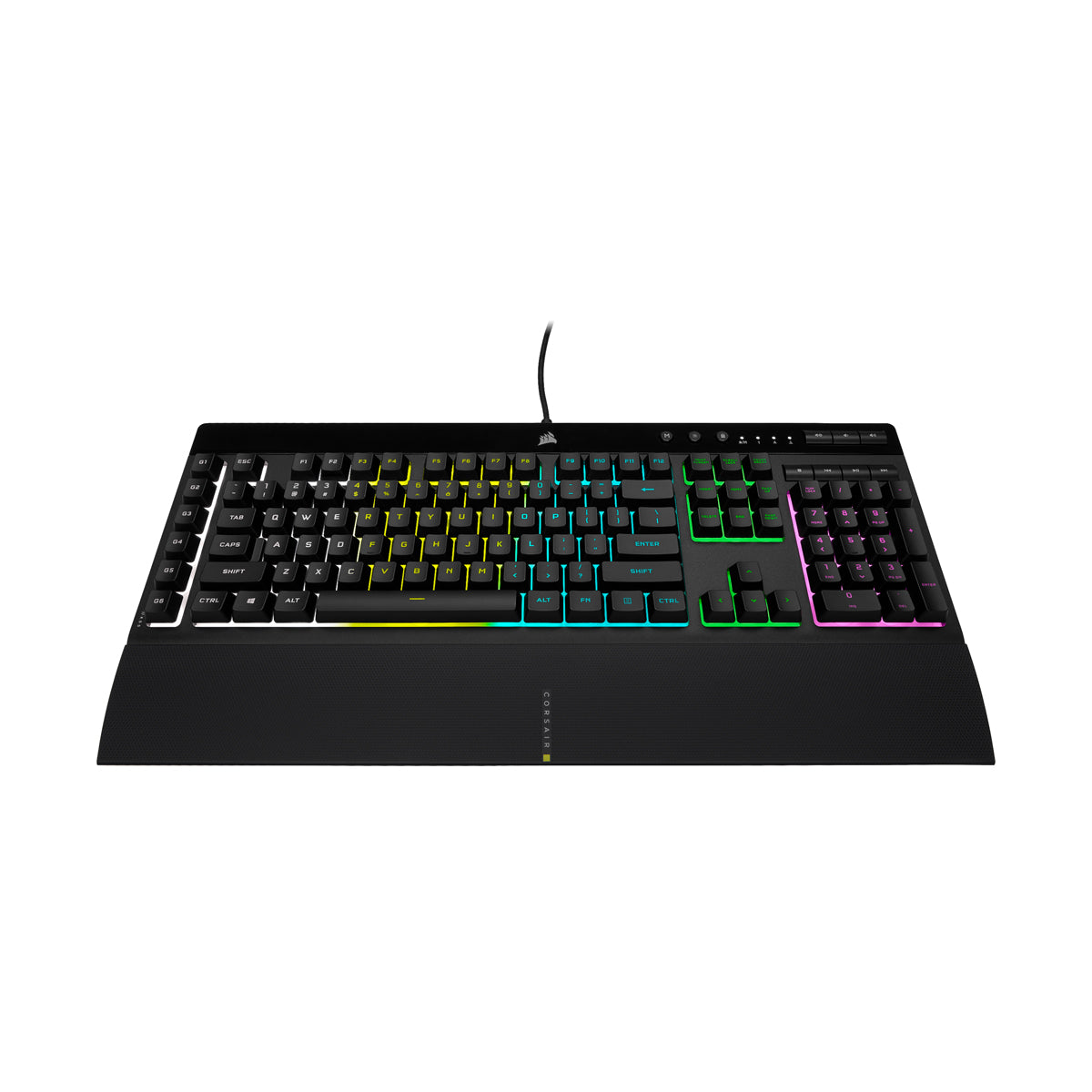 CORSAIR K55 RGB PRO Gaming Keyboard, Backlit Zoned RGB LED, Rubberdome