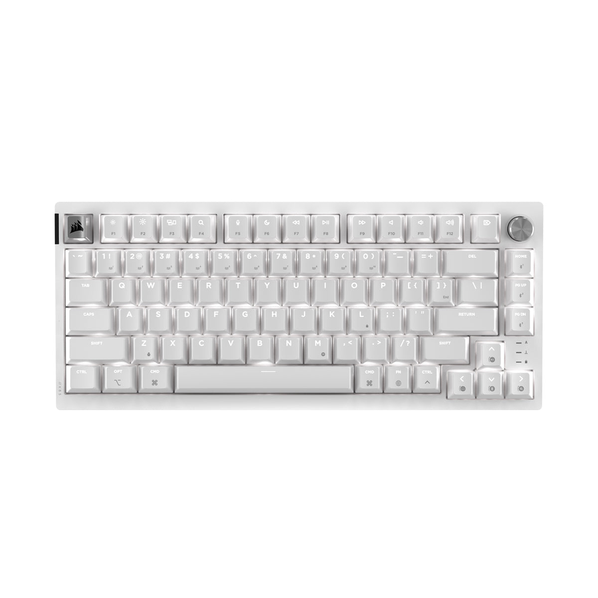 Tastiera gaming meccanica CORSAIR K65 PLUS WIRELESS 75% RGB per MAC e PC - Bianco brina