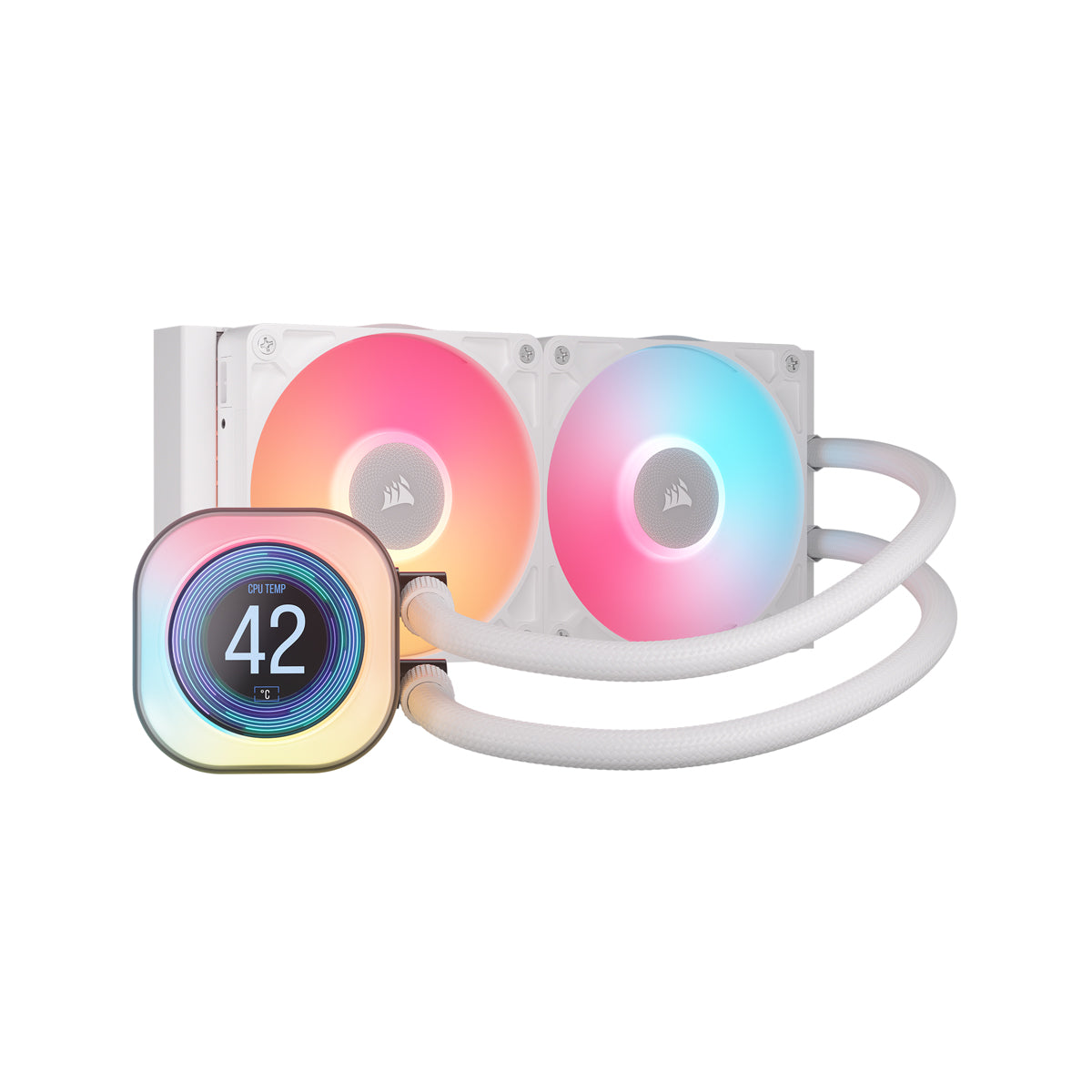 CORSAIR iCUE LINK TITAN 240 RX LCD White AIO, 240mm Radiator, Liquid CPU Cooler