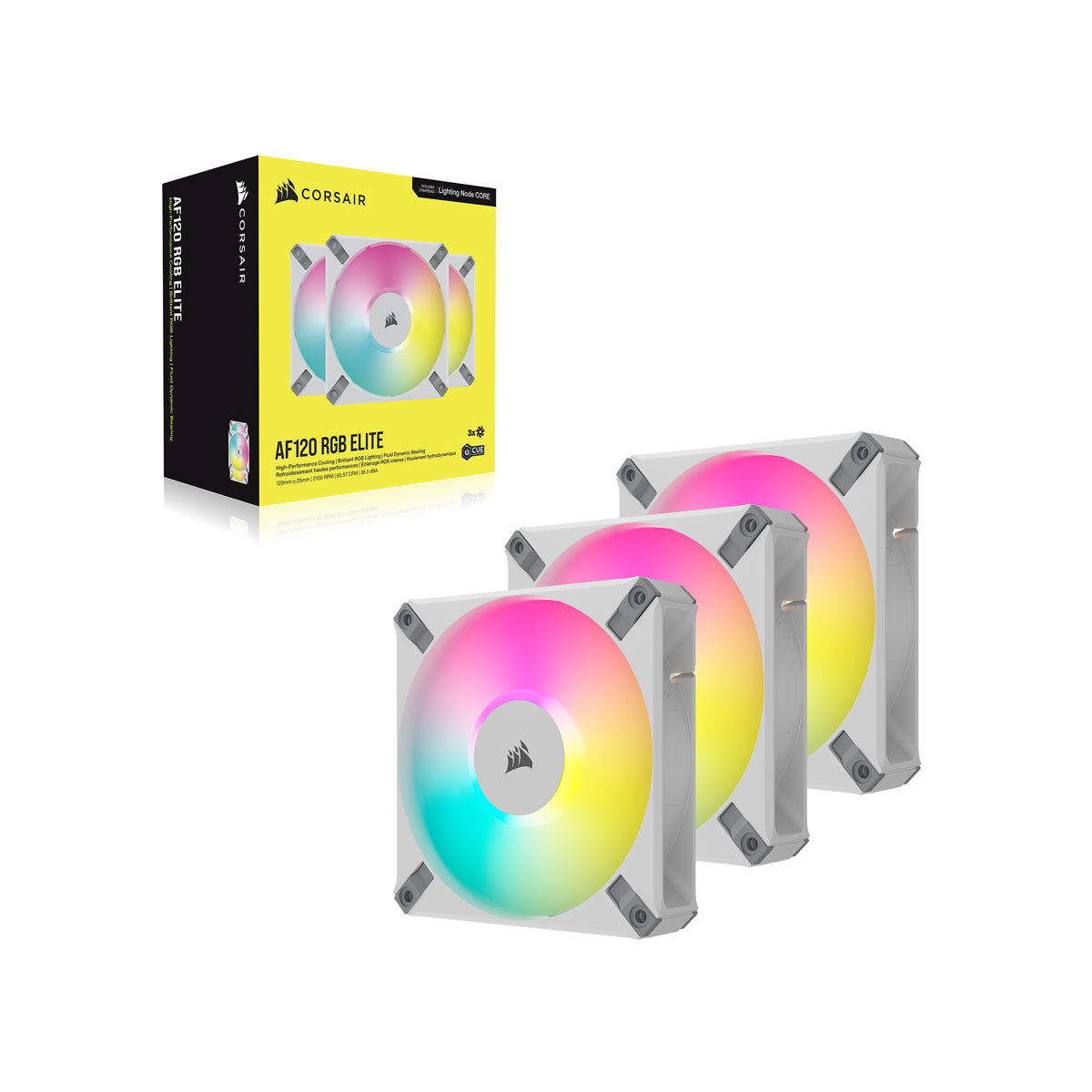 CORSAIR AF120 RGB ELITE Tripla Bianca