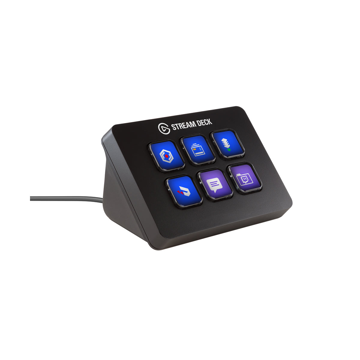 Elgato Stream Deck Mini, 6 fully customizable LCD keys at your fingertips. All poised to trigger unlimited actions upon a single tap