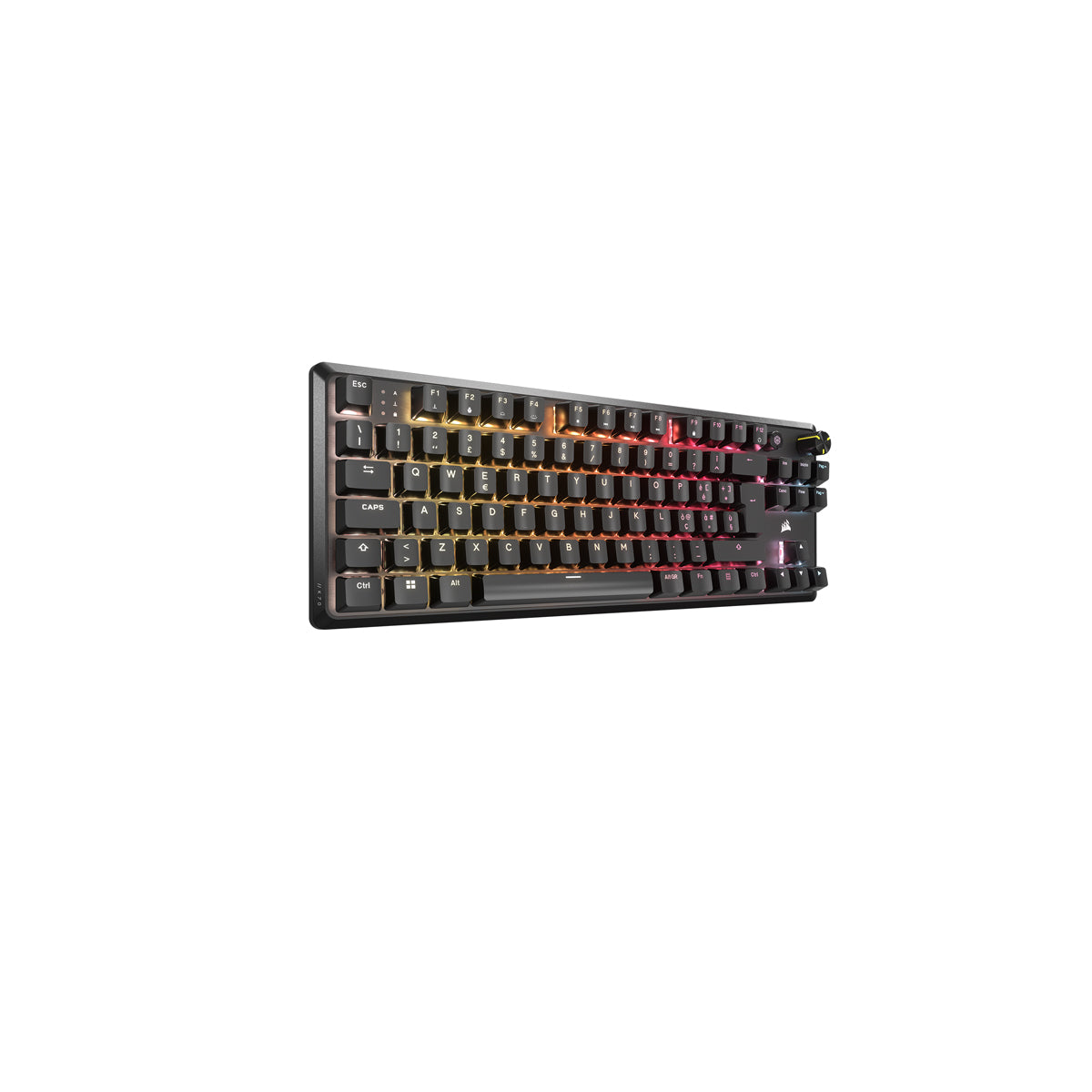 CORSAIR K70 CORE TKL Tenkeyless Mechanical Gaming Keyboard, Backlit RGB LED, CORSAIR MLX RED, Black, Black ABS Keycaps