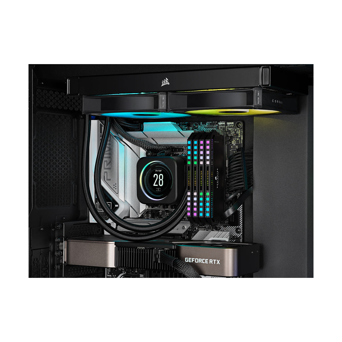 CORSAIR DOMINATOR RGB DDR5 32GB (2 x 16GB) DDR5 6200 CL36-39-39-76 1.30V Intel XMP - WHITE
