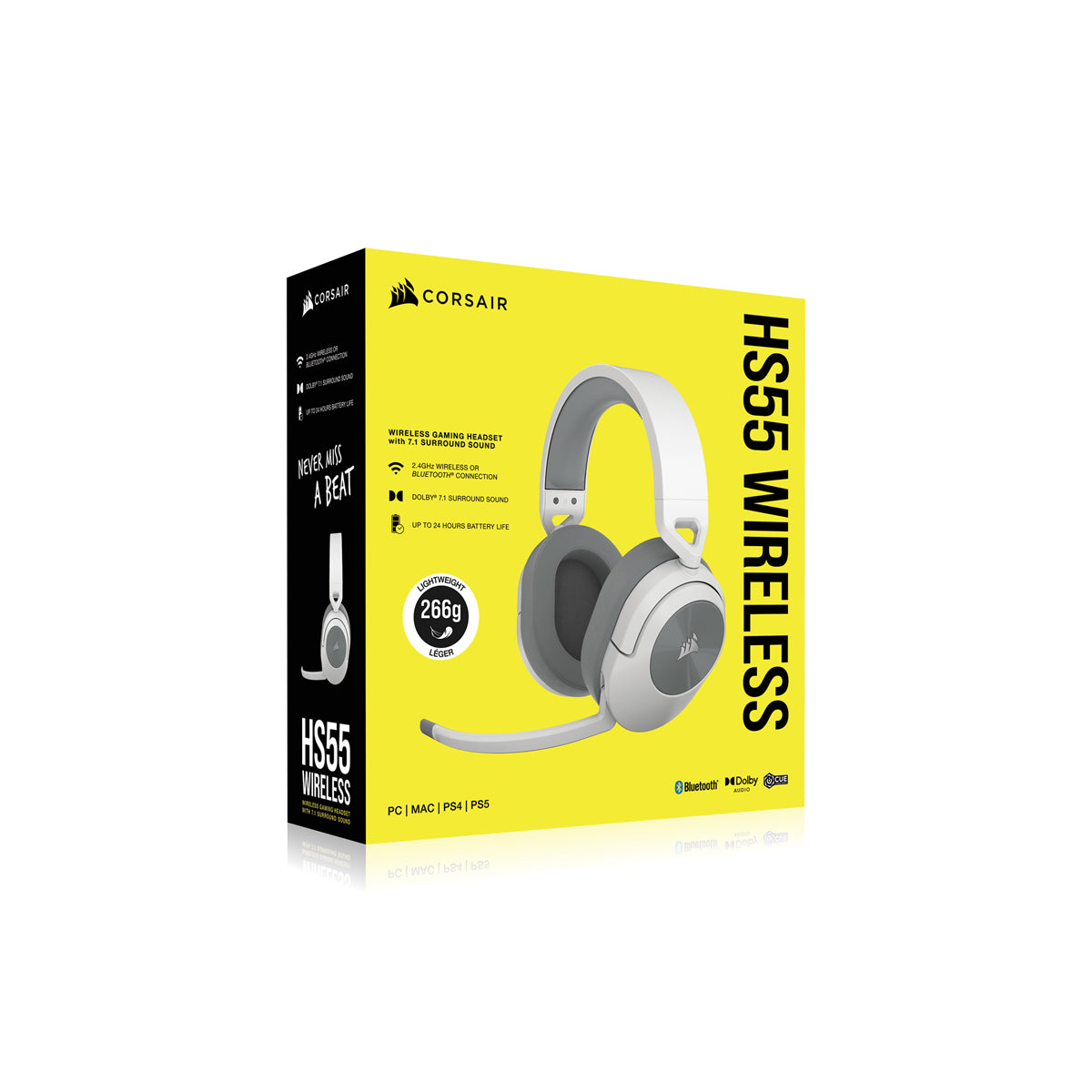 Corsair HS55 Wireless Headset, White