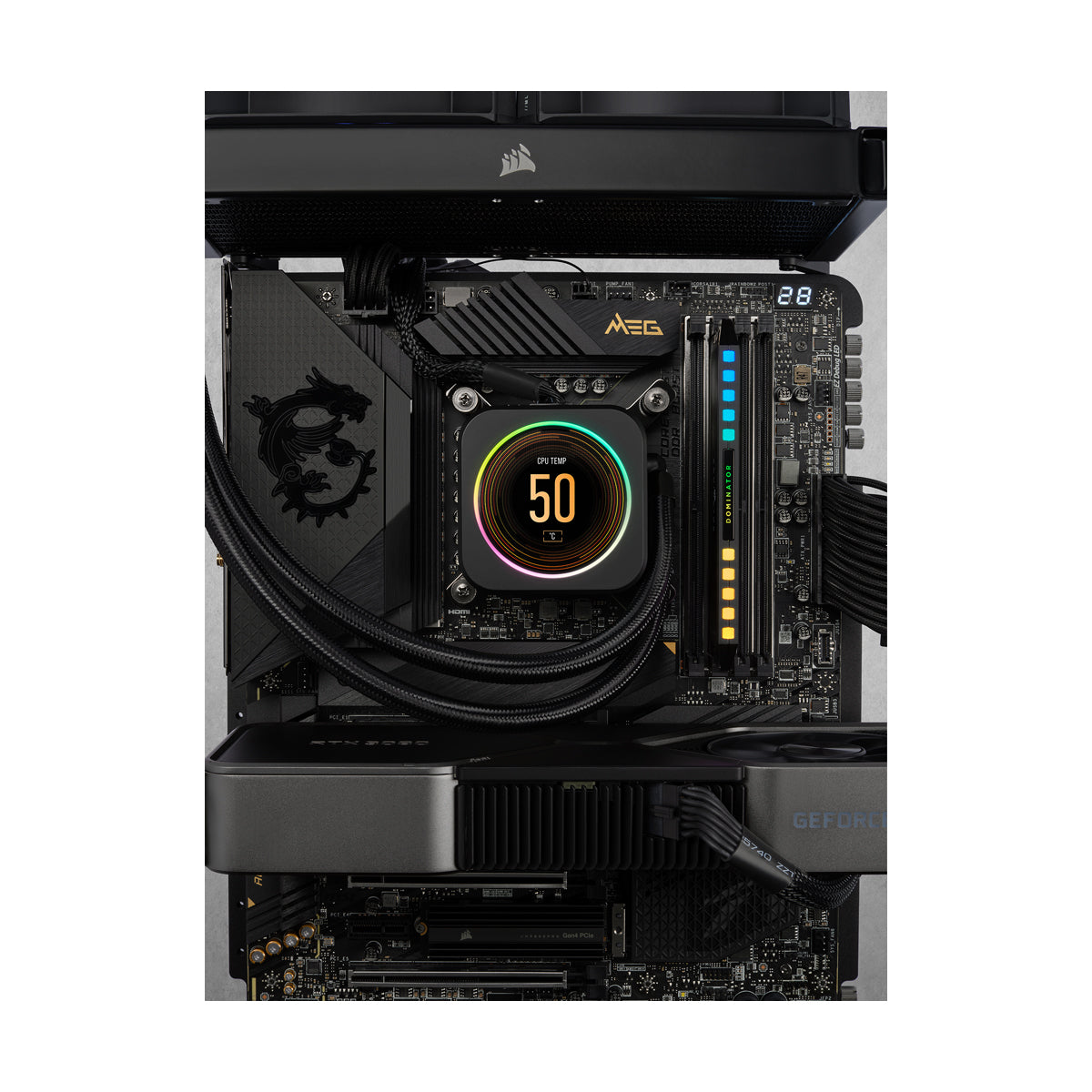 CORSAIR DOMINATOR PLATINUM RGB DDR5 da 32 GB totali (2x16) DDR5 5200 (PC5-41600) C40 1.25V, nero