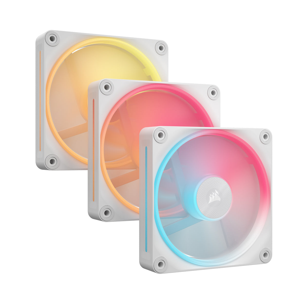 CORSAIR LX-R RGB Series, iCUE LINK LX120-R RGB White, 120mm RGB Fan, Triple Fan Kit