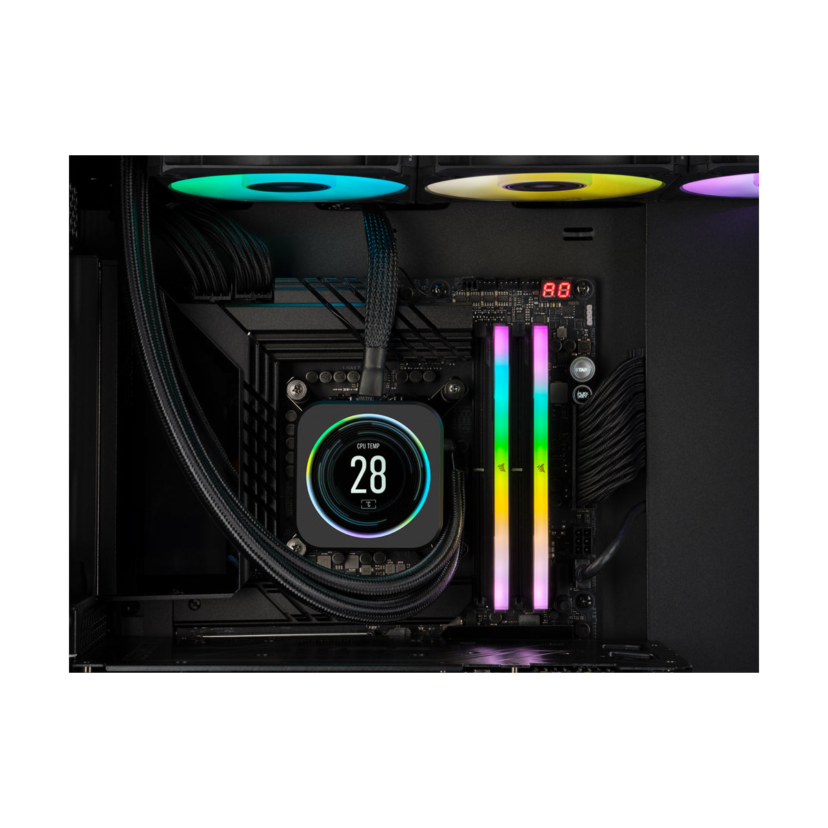 CORSAIR VENGEANCE RGB DDR5 64GB (2 x 32GB) DDR5 6000 CL30-36-36-76 1.40V Intel XMP - BLACK