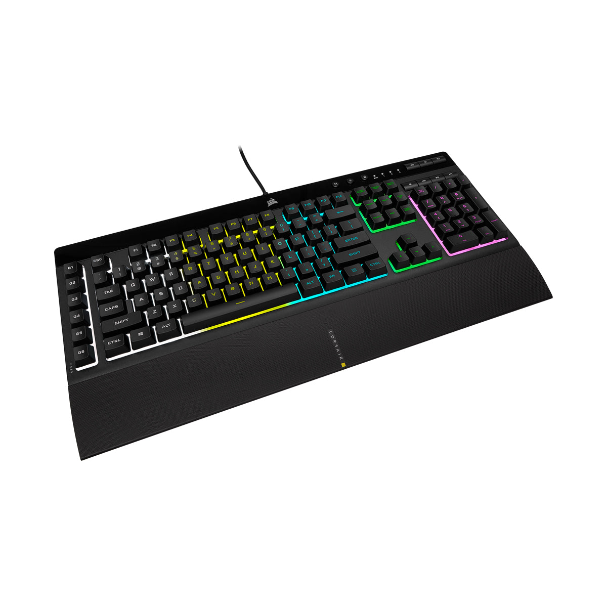 CORSAIR K55 RGB PRO Gaming Keyboard, Backlit Zoned RGB LED, Rubberdome