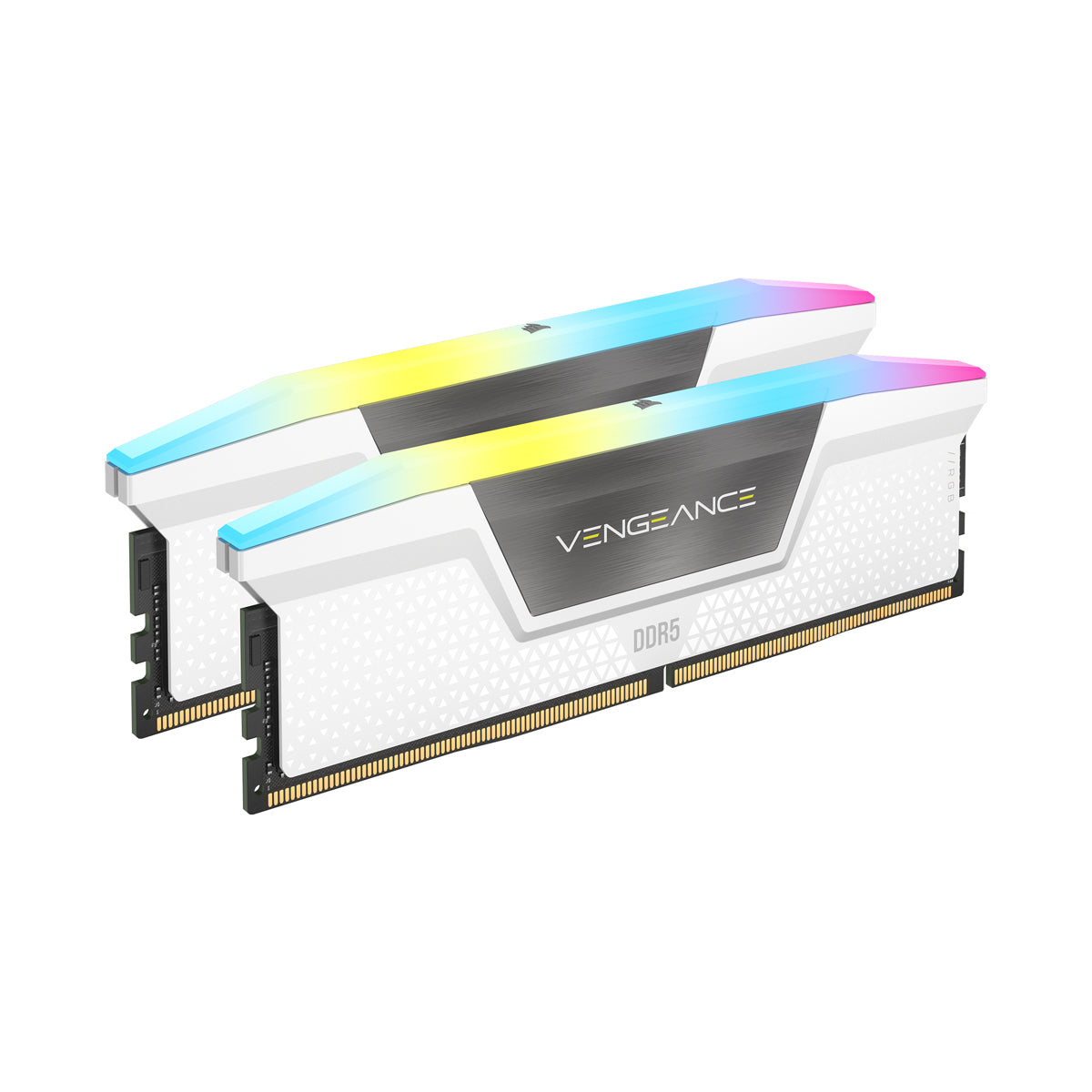 CORSAIR VENGEANCE RGB DDR5 64GB (2 x 32GB) DDR5 6000 CL30-36-36-76 1.40V Intel XMP & AMD EXPO - White