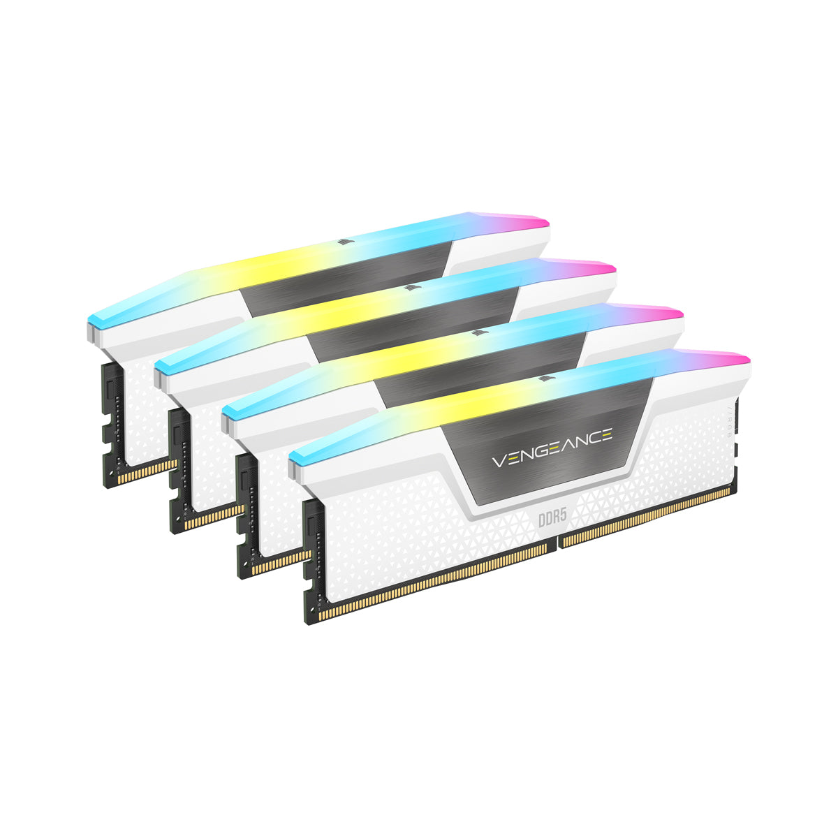 CORSAIR VENGEANCE RGB DDR5 64GB (2 x 32GB) DDR5 6000 CL30-36-36-76 1.40V Intel XMP & AMD EXPO - White