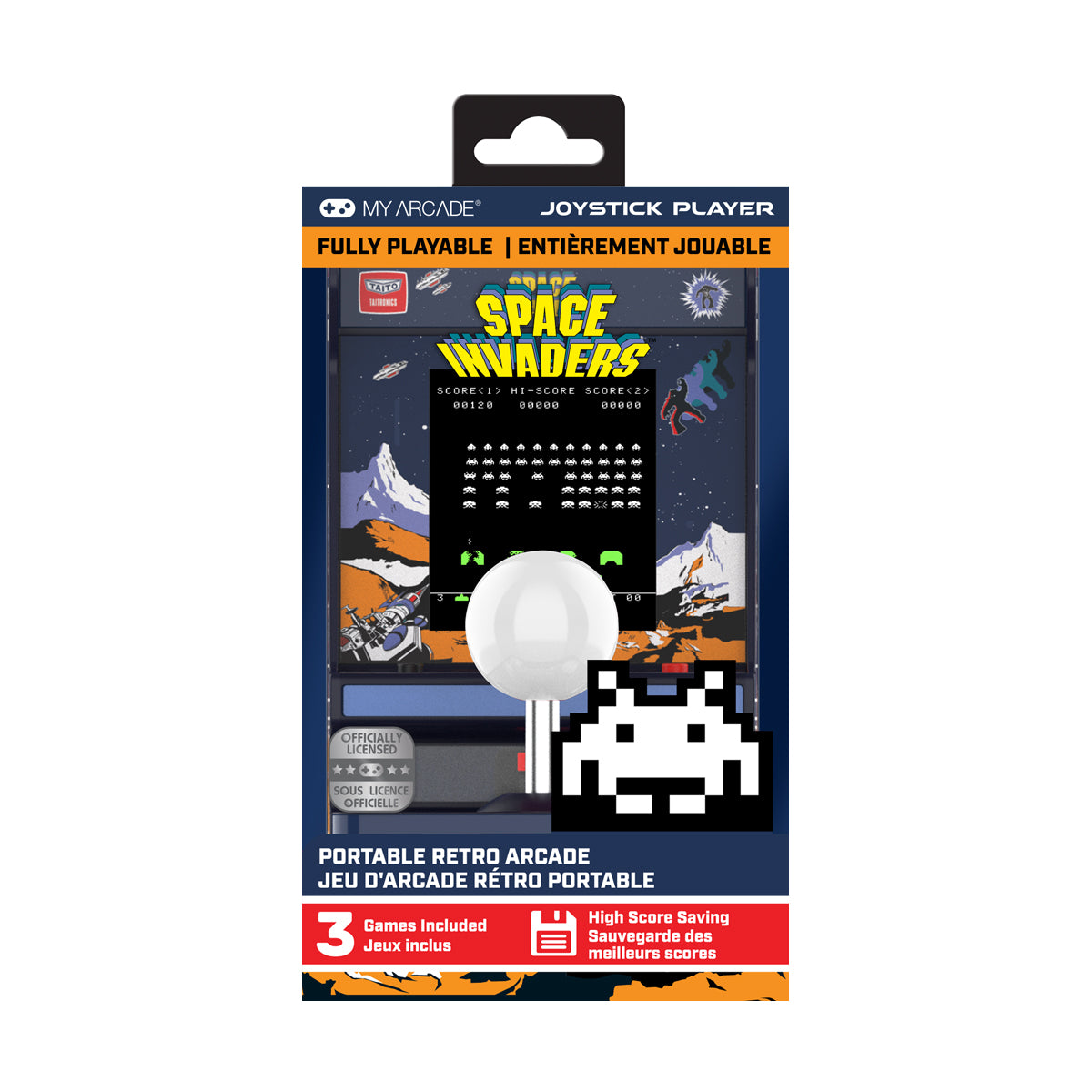 JOYSTICK PLAYER 6.8" SPACE INVADERS