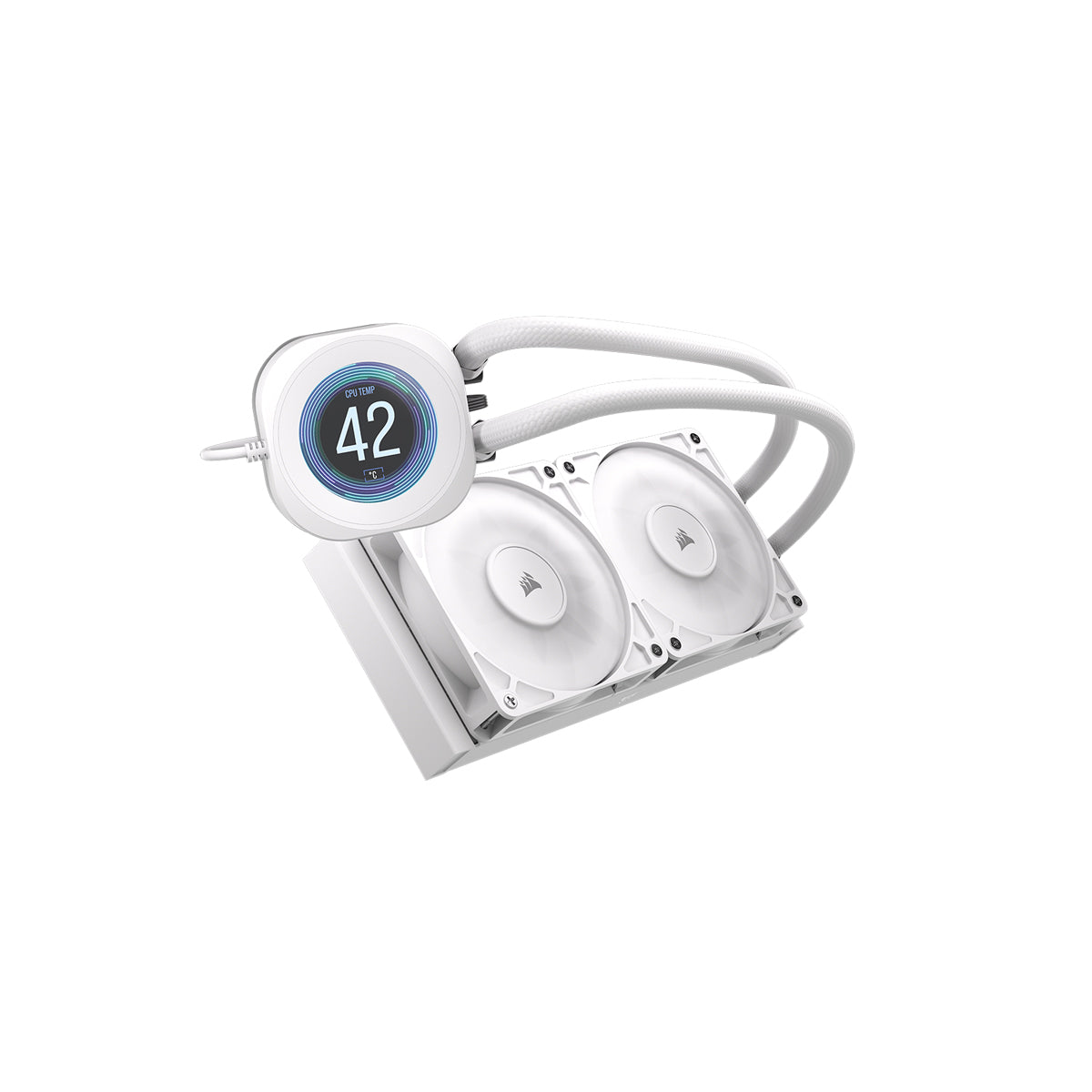 CORSAIR NAUTILUS 240 LCD White, 240mm Radiator, Liquid CPU Cooler