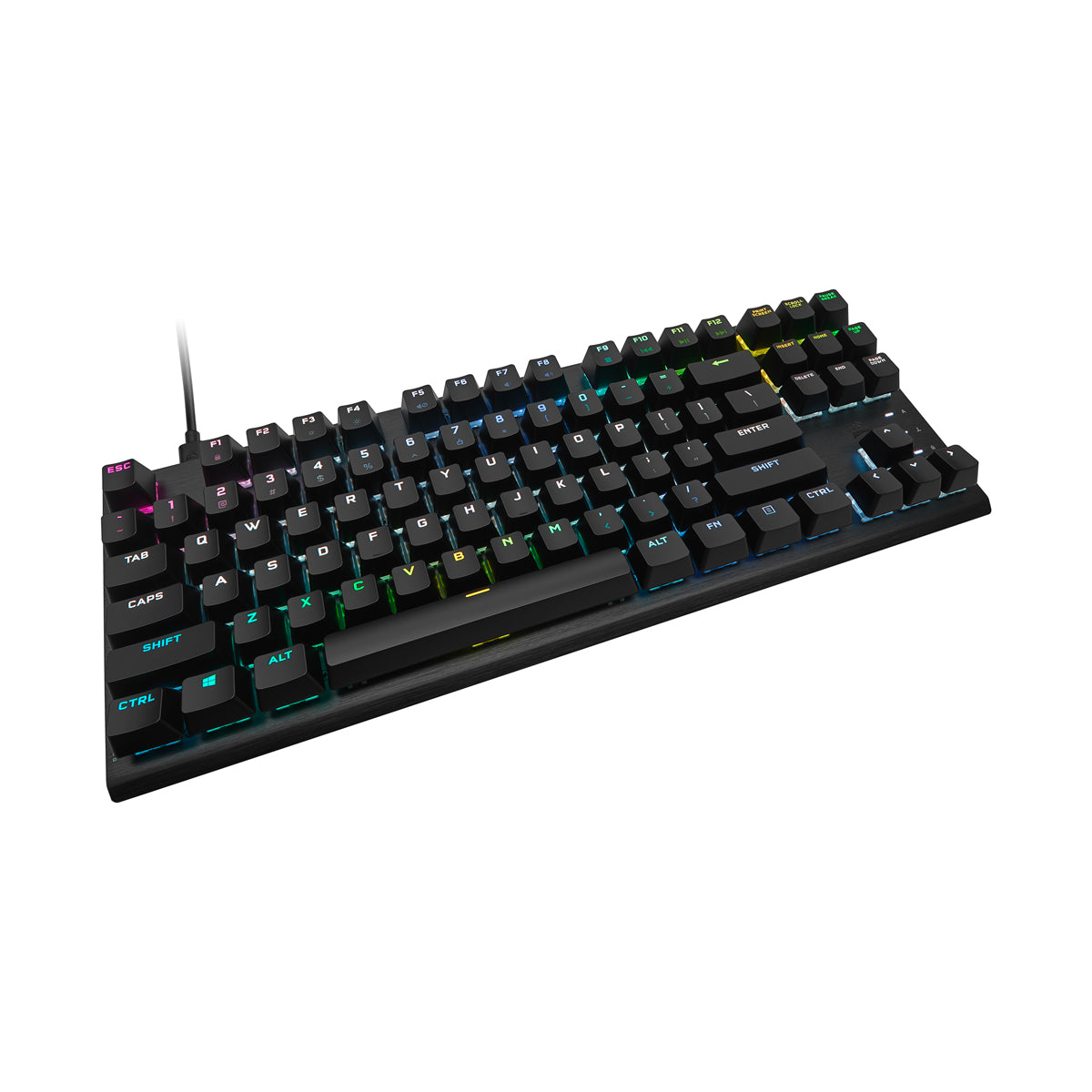 CORSAIR K60 PRO TKL RGB Optical-Mechanical Gaming Keyboard, Backlit RGB LED, CORSAIR OPX, Black