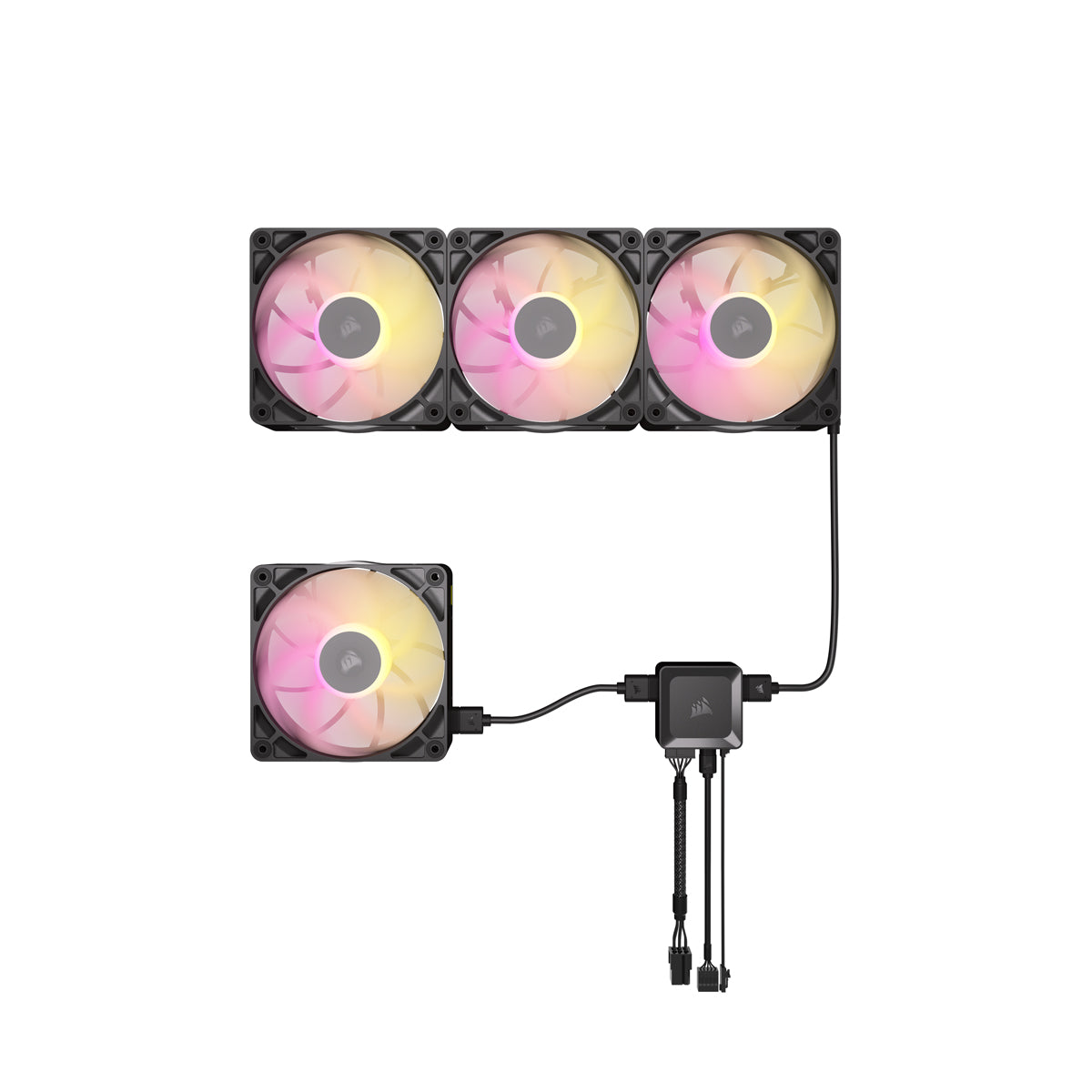 CORSAIR RX MAX RGB Series, iCUE LINK RX120 MAX RGB, 120mm RGB Fan, Triple Fan Kit